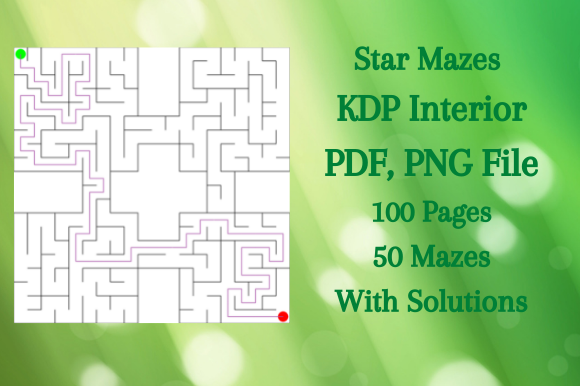 Boost Your KDP Sales with 50 Star Maze Interior