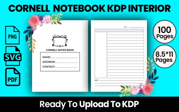 Cornell Notes Book: KDP Interior for Low Content