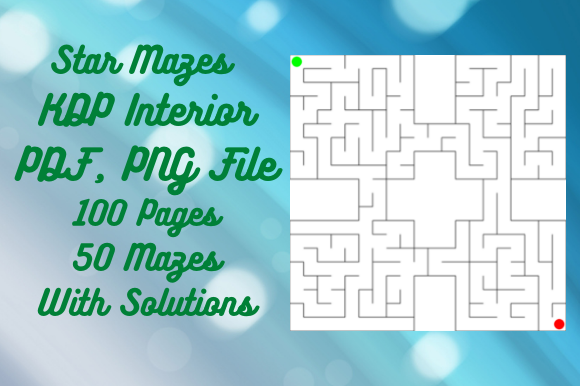 Explore Creative Possibilities with 50 Star Mazes for KDP Activity Interior