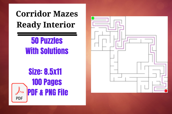 Kids Corridor Mazes Activity Interior: Streamlining KDP Publishing with Ready-to-Use Assets