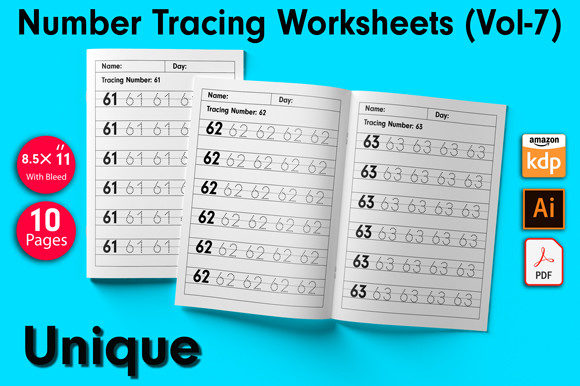 Mastering Early Numeracy with Number Tracing Worksheets Vol-7: A Guide for Parents and KDP Publishers