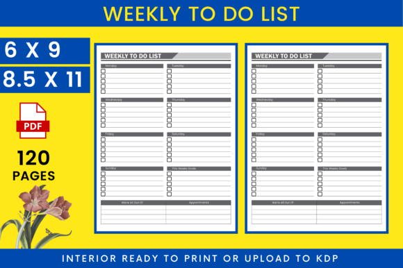 Mastering Your Weekly To-Do List: A Comprehensive Guide to KDP Interior Design
