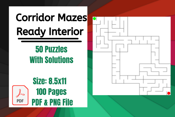 Mazes Interiors for KDP with Solutions: A Practical Guide to Quality Puzzle Book Creation