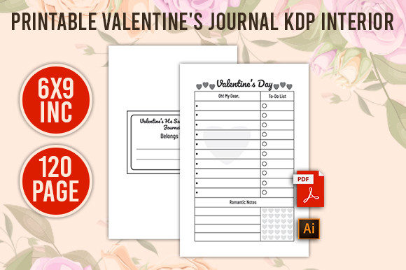 Printable Valentine's Journal for KDP: A Creative and Versatile Resource