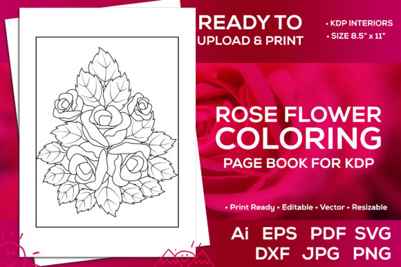 Roses Flower Coloring Book for Creative Minds