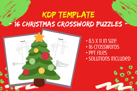 Unlocking the Fun with 16 Christmas Crosswords Puzzles for KDP